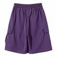 thumbnail image 3 of Kids Cargo Shorts, Lightweight Water‑Resistant Cool‑Touch Casual Shorts, Multi‑Color Big Side Pocket Outdoor Play Trousers for Boys Girls 6‑16 Years Old, 3 of 5
