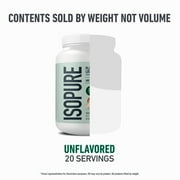 Isopure, Plant-Based Protein, 20 g Pea & Brown Rice Protein Powder, Unflavored, 1.15 lb, About 20 Servings