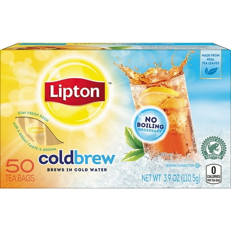 Lipton Cold Brew Black Iced Tea Bags 50 ct