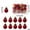 Wine, variant on Cadancy Mini Christmas Ornaments 24PCS Flocked Baubles for Tree Decoration, Small Shatterproof Hanging Decorations Balls with Hooks Xmas Holiday Party Home Decor