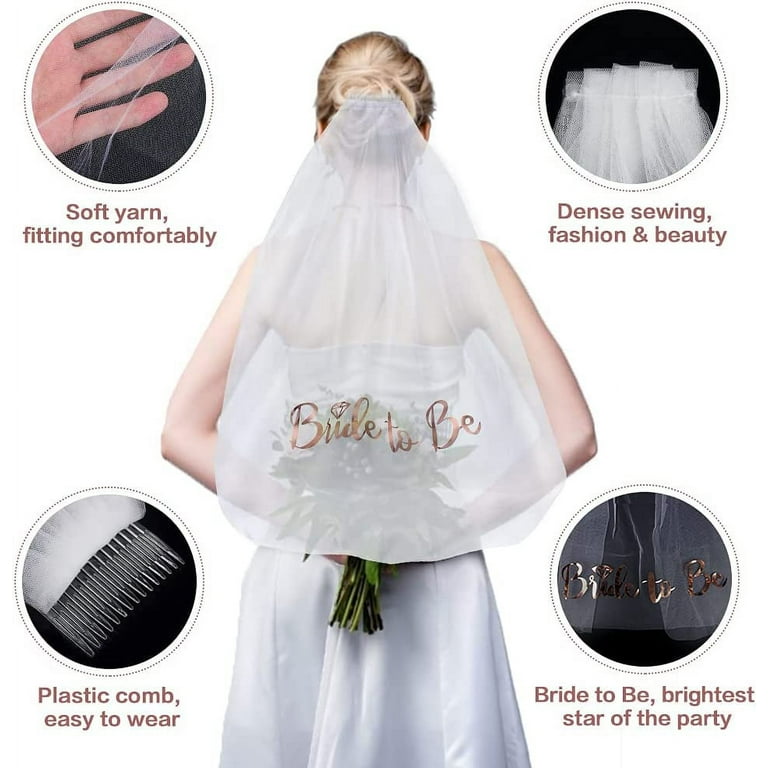 Bachelorette Bride to Be Plastic Tiara w Veil
