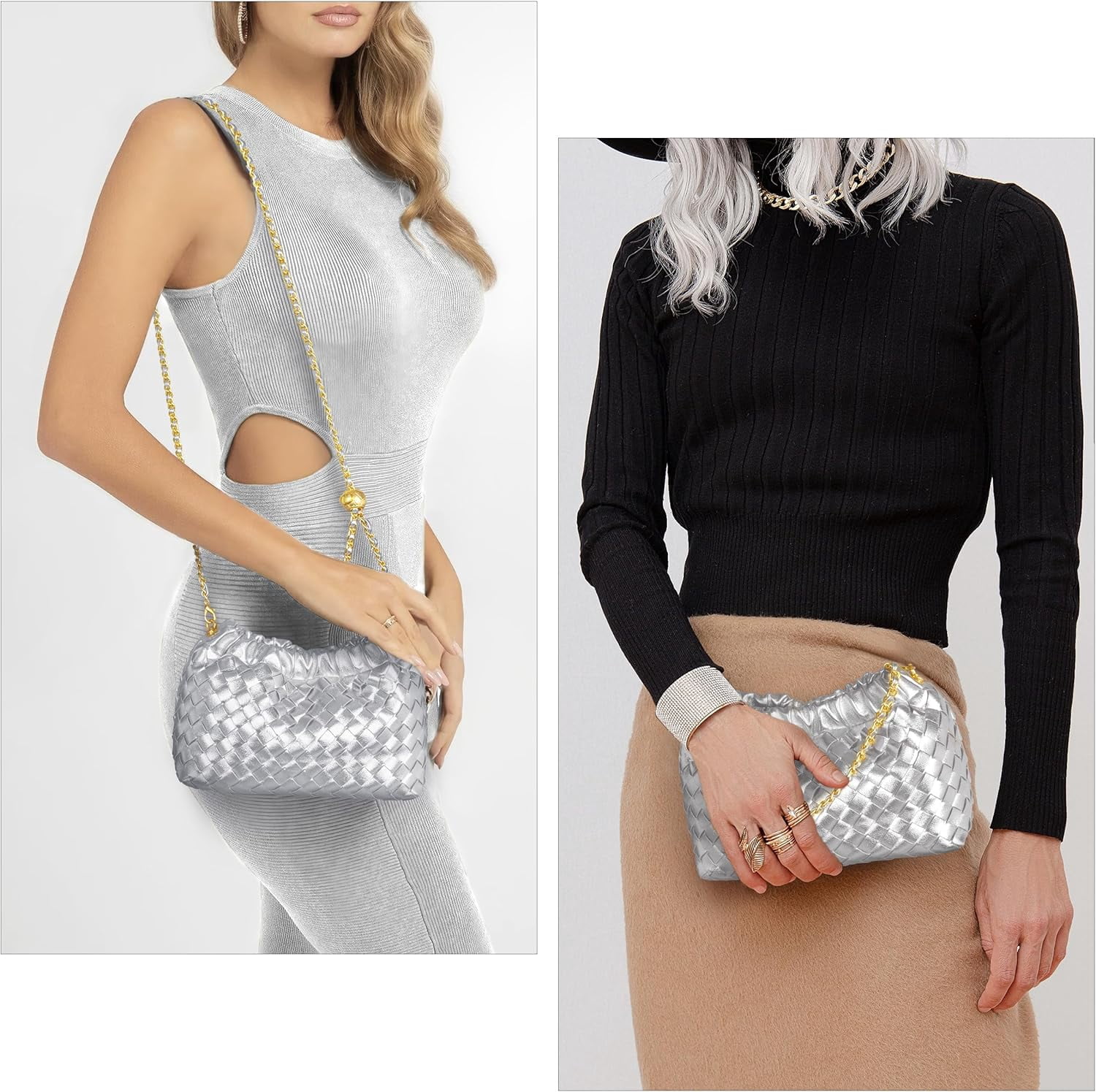 Small Crossbody Bag For Women Trendy.Dumpling Bag Clutch Purse For Women Evening Bag Cloud Purse Vegan Leather Hobo Bag