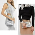 thumbnail image 3 of Joryin Mujeres Bolsos De Mano Tipo Vagabundo Cuero Tejido-Plata, 3 of 3