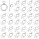 thumbnail image 1 of 30Sets 304 Stainless Steel Toggle Clasps Stainless Steel Color Ring: 16x12x2mm Hole: 3mm Bar: 18x7x2mm Hole: 3mm, 1 of 5