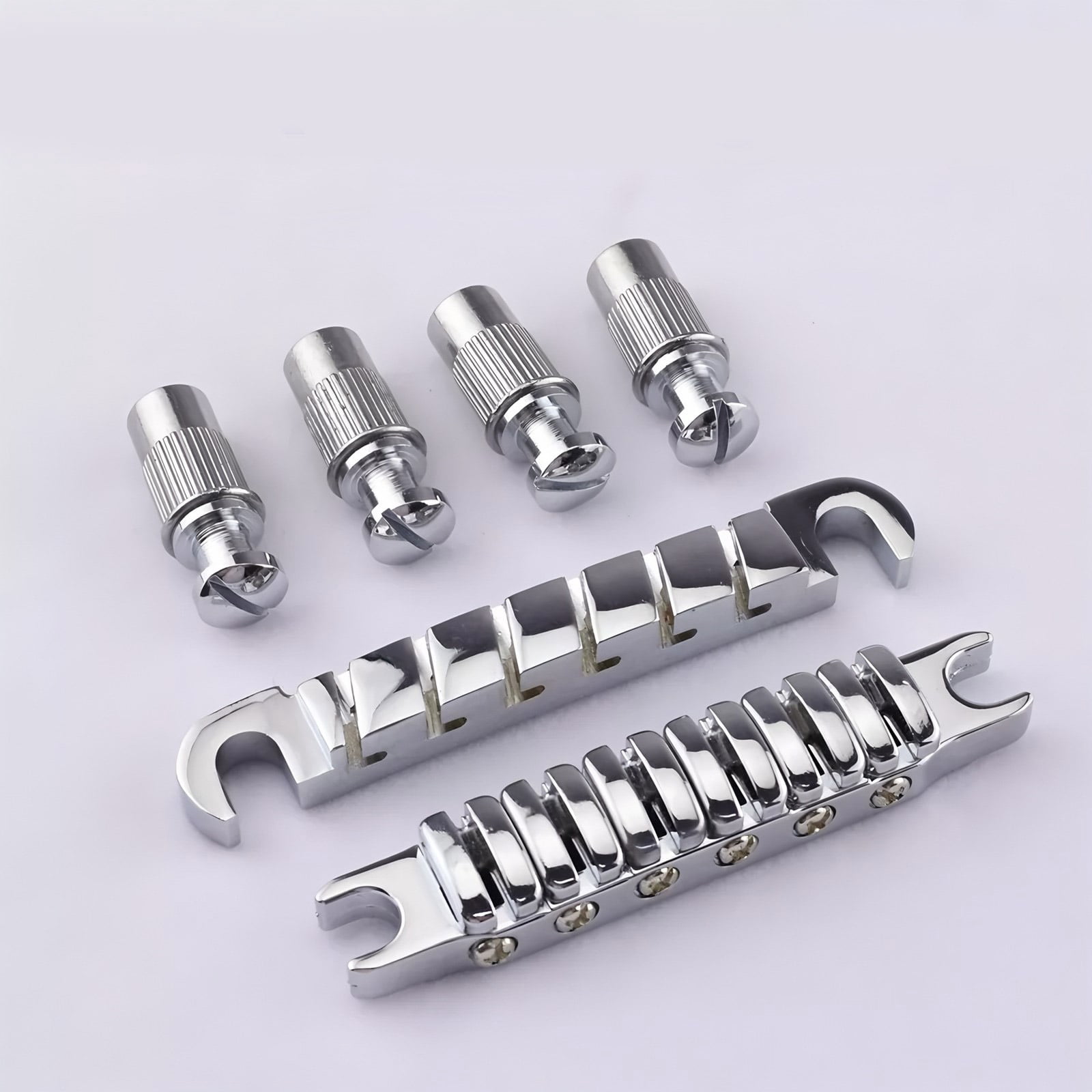 Guitar Bridge Tailpiece Top String Individual Saddles Electric Guitars Replacement Parts Easy to Install