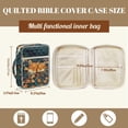 thumbnail image 5 of FOR U DESIGNS Fox Flower Print Bible Cover for Women Men Lightweight Bible Carrier Tote Bag Large Capacity Protective Church Organizer Holder Bag with Handle, 5 of 7