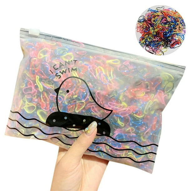 1000 / Pack Chica Colorido Moda Desechables Banda de goma elástica del pelo