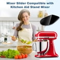 thumbnail image 6 of Mixer Slider Mat for Kitchen Aid 4.5-5 Qt Tilt Head Stand Mixer, Glossy Sliding Tray Mixer Sliders for Kitchenaid Artisan Mixer, Kitchen Aid Accessories and Attachments, Countertop Storage, Black, 6 of 7