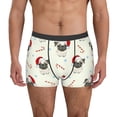thumbnail image 1 of Balery Christmas Pug Dog Calzoncillos bóxer para hombre, ropa interior de algodón suave y transpirable con cinturilla de nailon-Medium, 1 of 5