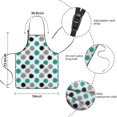 White Simple Strar Geometric Flower and Star White Kids Waterproof Apron, Kids Baking ...