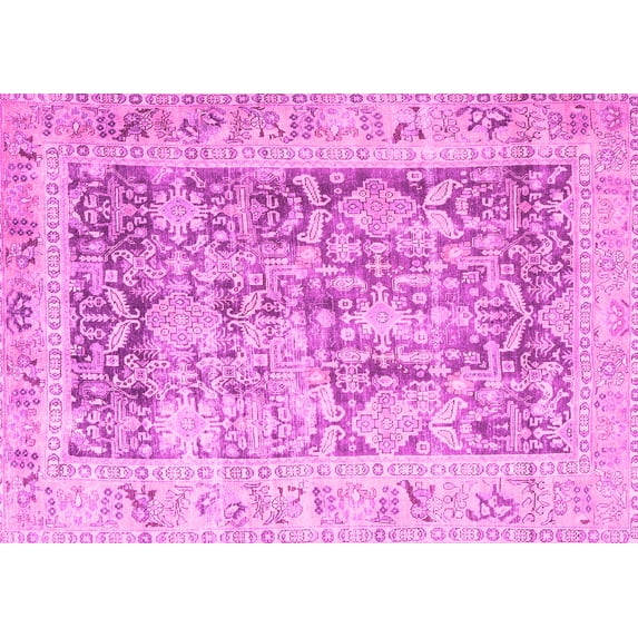 Ahgly Company Indoor Rectangle Persian Pink Traditional Area Rugs, 4' x 6'