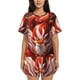 thumbnail image 1 of Balery Red Leaf Flame Fox Conjunto de Pijama para Mujer con Estampado, Dos Piezas de Manga Corta y Shorts, Ropa de Dormir Suave con Cuello Redondo y Bolsillos-XX-Large, 1 of 6