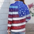 thumbnail image 4 of Domzest 4th Of July Shirts Women 250 Anniversary Usa Graphic Shirt Patriotic Long Sleeve V Neck Butoon Down Tshirts Royal Blue L, 4 of 4