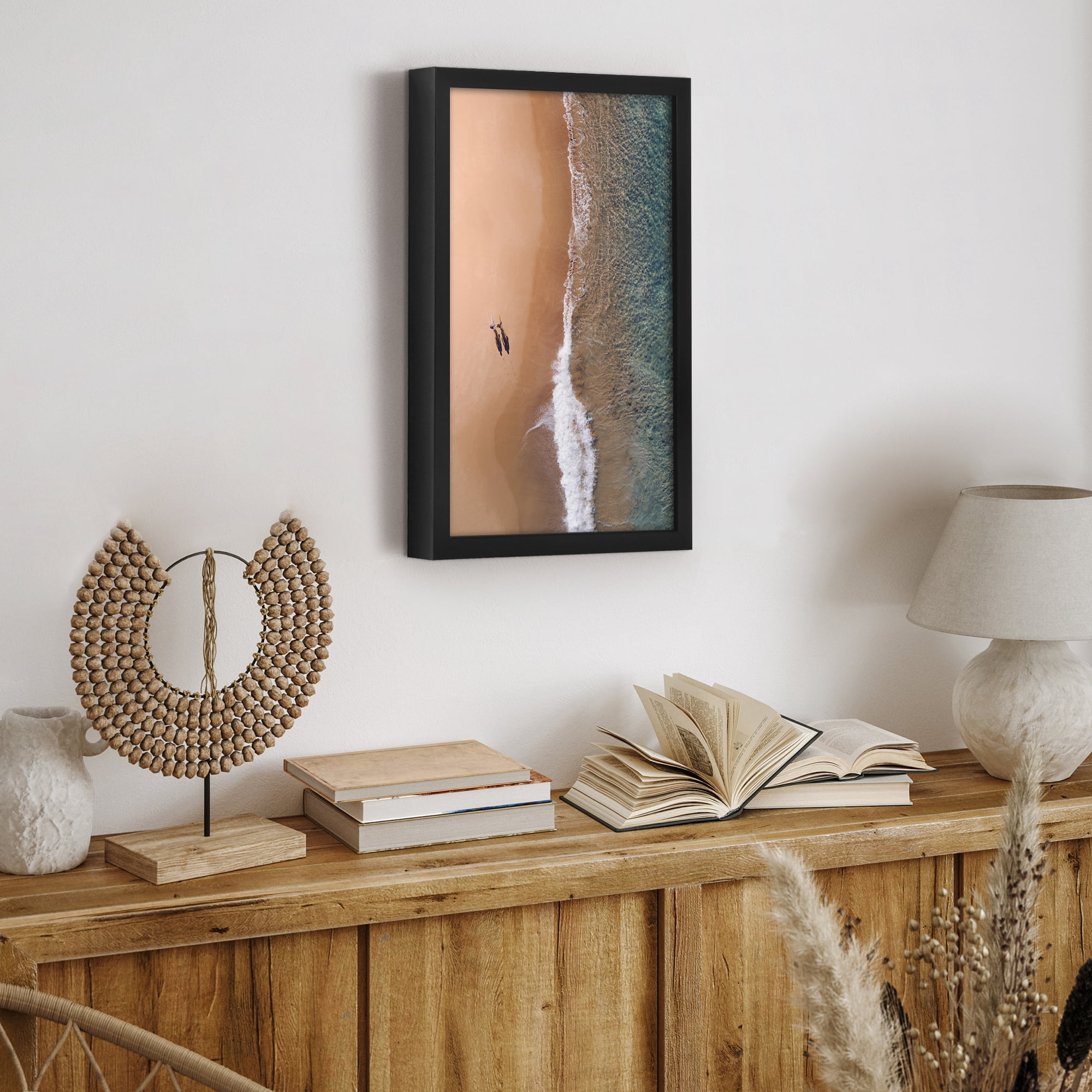 Americanflat 11x17 Picture Frame with Polished Plexiglass Soho Collection Gallery Style Deep Molding - Black