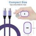 thumbnail image 6 of Type C Charger Block Fast Charging, PD 20W Charging Block with Type C to C Cable 6FT, USB C Block Charger Wall Adapter Plug Charger Station Power Base Compatible for iPhone Samsung Android, Purple, 6 of 7