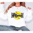 thumbnail image 4 of Softball Mama Sweatshirt for Women Yellow Checkered Softball Mom Sweater White Sweatshirt Adult X-Large, 4 of 6