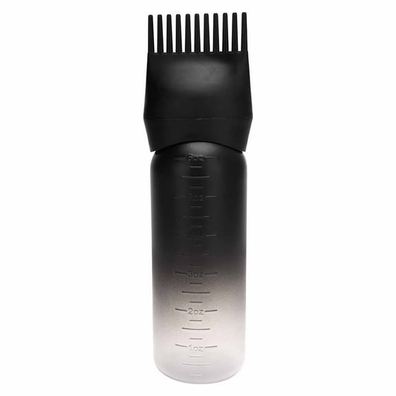 Root Comb Applicator, 6 Ounce Hair Oiling Applicator Bottle Applicator Brush Hair Dye Brush Applicator with Graduated Scale, Profssional Hair Care Supplies,Hair Oil Applicator
