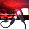 thumbnail image 3 of Iluminación Interior Romántica Galaxy Star Night Light USB Powered Car Ambient Night Lamp (Rojo), 3 of 7