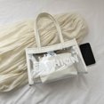 thumbnail image 2 of Bolso De Hombro Moda femenina embrague impermeable transparente axila Bolso para mujer (blanco), 2 of 9
