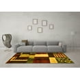 thumbnail image 3 of Ahgly Company Indoor Round Abstract Yellow Modern Area Rugs, 6' Round, 3 of 4
