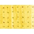 thumbnail image 1 of Ahgly Company Indoor Rectangle Solid Yellow Modern Area Rugs, 2' x 5', 1 of 4