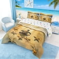 thumbnail image 3 of Manfei Watercolor Sea Turtle Full Size Comforter Sets for Kids Boys and Girls, Ocean Animal Wildlife Bedding Sets, Polka Dots Reversible 3-Piece, 1 Comforter and 2 Pillowcases, 3 of 6