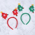 thumbnail image 5 of 4 Pcs Noël Cheveux Partie Bandeau Noël Forme Arbre Printemps Conception Carnaval Fournitures Belle Fête pour les Enfants (Rouge, Vert Style), 5 of 5