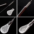 thumbnail image 4 of 4 Pcs Premium Spoons Mate Straw, Drinking Stirring Spoon Head Filter Straws with 2 Cleaning Brushes, 4 of 4