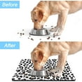 thumbnail image 6 of Dog Food Mat, 16"x24" Dog Mat for Food and Water, Absorbent Dog Bowl Mat Protect Floors, Cute Pet Food Mats for Dog and Cat, Anti-Slip Rubber Pet Feeding Mat for Puppy Supplies, White Leopard, 6 of 6