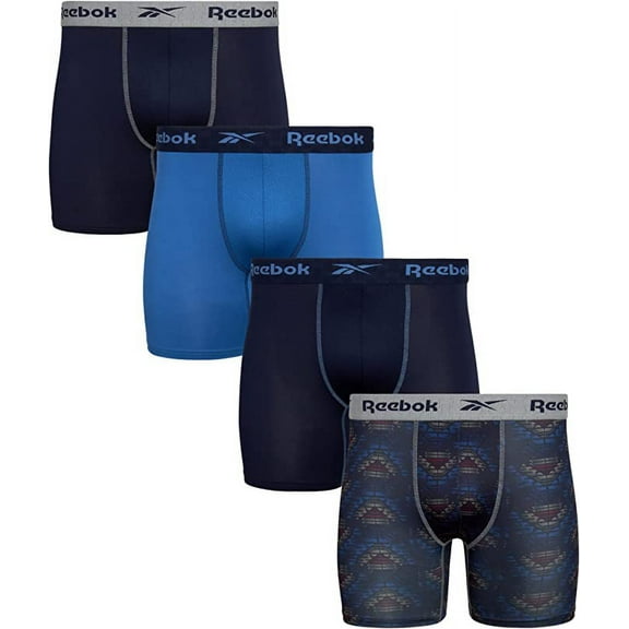 Reebok Men's 4 Pack Performance Boxer Brief (Core)