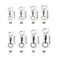 thumbnail image 4 of VONKY 5 Pcs Connecteurs Pivotants Roulants Anneaux Solides Portables en Acier Inoxydable Pièces de Pêche 6, 4 of 4