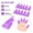 Purple, variant on 10 Pack Nail Polish Remover Clips, Gel Polish Soak Off Caps for Nail Art Removal, TIKA