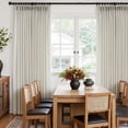 thumbnail image 6 of Jainmy Pinch Pleated Linen Curtains, Boho Light Filtering Living Room Bedroom Curtain,Window Treatments with Hook,Oatmeal, 40x94 inch, 2 Panels, 6 of 11