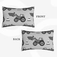 thumbnail image 4 of Daiia Gray Tractor Bedding Waterproof Pillow Protector Zippered Queen – Bed Bug Proof Pillow Encasement-20"x30", 4 of 9
