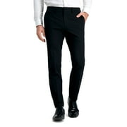 Men's J.M Haggar® 4-Way Stretch Ultra-Slim Flat-Front Dress Pants Color: Black Size: 34X32