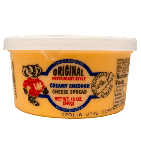 Bucky Badger Original Restaurant Style Creamy Cheddar Cheese Spread, 12 Oz.