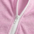 thumbnail image 5 of breaise Girl's Fleece Hooded Robe,Kids Soft Zip-Up Beach Bathing Suit Lightweight Swim Cover Up Pink, 5 of 8