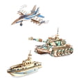 thumbnail image 1 of Paquete De 3 Rompecabezas En 3D VIMI Diseño Madera Tanque Yate Avión A17-B002-D008, 1 of 12