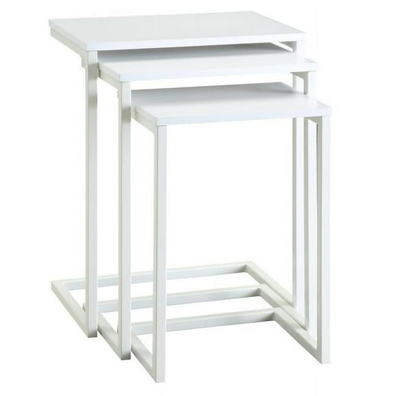 HomeRoots 493259 24 in. Solid Wood Rectangular End Table, White
