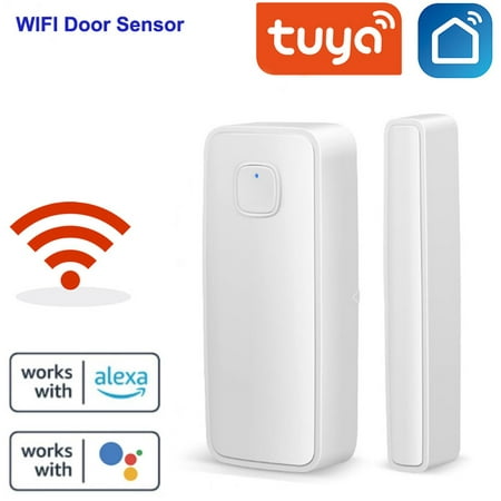 Tuya WiFi Intelligent Door Sensors Intelligent Home Linkage Equipment Intelligent Home Devices Wireless Voice View APP View Functions Burglar Alarm Sensors Compatible With Home