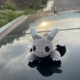 thumbnail image 4 of Car Dragons Accessories, Little Flying Dragons Plush Ornament, Dragon Car Roof Decoration with Movable Wings, Automotive Exterior Accessories with Detachable Design - White 13 Inch, 4 of 11