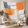 Burnt Orange Grey Tapestry for Bedroom Wall Hanging Tapestry, Abstract ...
