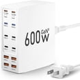 thumbnail image 1 of wonima02 USB Charging Station (600W),12-Port USB C Charger Block with Dual 100W PD USB-C Fast Charging Station Hub for MacBook Pro/Air/All iPad Phone 17/16 15/14/13/Pro Max/Samsung Galaxy Note(White), 1 of 1