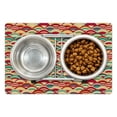 thumbnail image 1 of Scale Pet Mat for Food and Water, Repeated Pattern of Striped Squama in Retro Style, Non-Slip Rubber Mat for Dogs and Cats, 18" X 12", by Ambesonne, 1 of 2