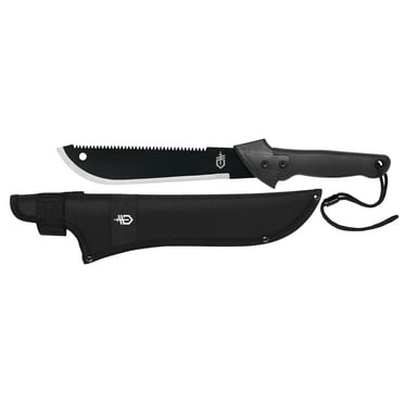 Gerber Gator Machete Jr, 10.75 in Blade, Sheath Included, Black, Camping
