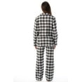 thumbnail image 3 of Just Love Women's Flannel Pajama Set - Cozy Long Sleeve PJ Set for Winter Sleepwear (Black, 1X), 3 of 3