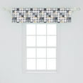 thumbnail image 2 of Ambesonne Art Deco Window Valance, Contemporary Rounds Motif, 54" X 12", Multicolor, 2 of 3