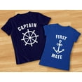 thumbnail image 5 of Funny Captain & First Mate Nautical Sailing Matching T-Shirts Set Couples Gift Captain Navy Large / First Mate Blue XX-Large, 5 of 7