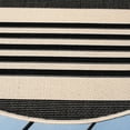 thumbnail image 3 of Safavieh Courtyard Caroline Striped Indoor/Outdoor Area Rug, Black/Bone, 5'3" x 5'3" Round, 3 of 12
