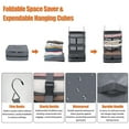 thumbnail image 3 of Portable Hanging Travel Shelves Bag Suitcase Organizer Carry-on Closet Packing Cubes for Travel,4-Shelf Suitcase Closet with 2 Hooks,Large Capacity,Gray, 3 of 7
